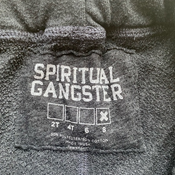 Spiritual Gangster Girls’ Grey Joggers - Picture 2 of 3